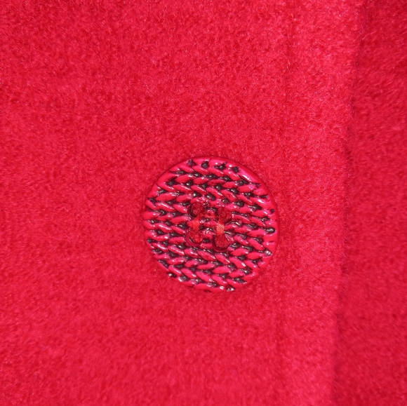 Eva Tralala Paris Red Hooded Wool Coat - Picture 5 of 7